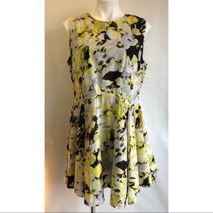Bar III Botanical Print Sleeveless Dress XL